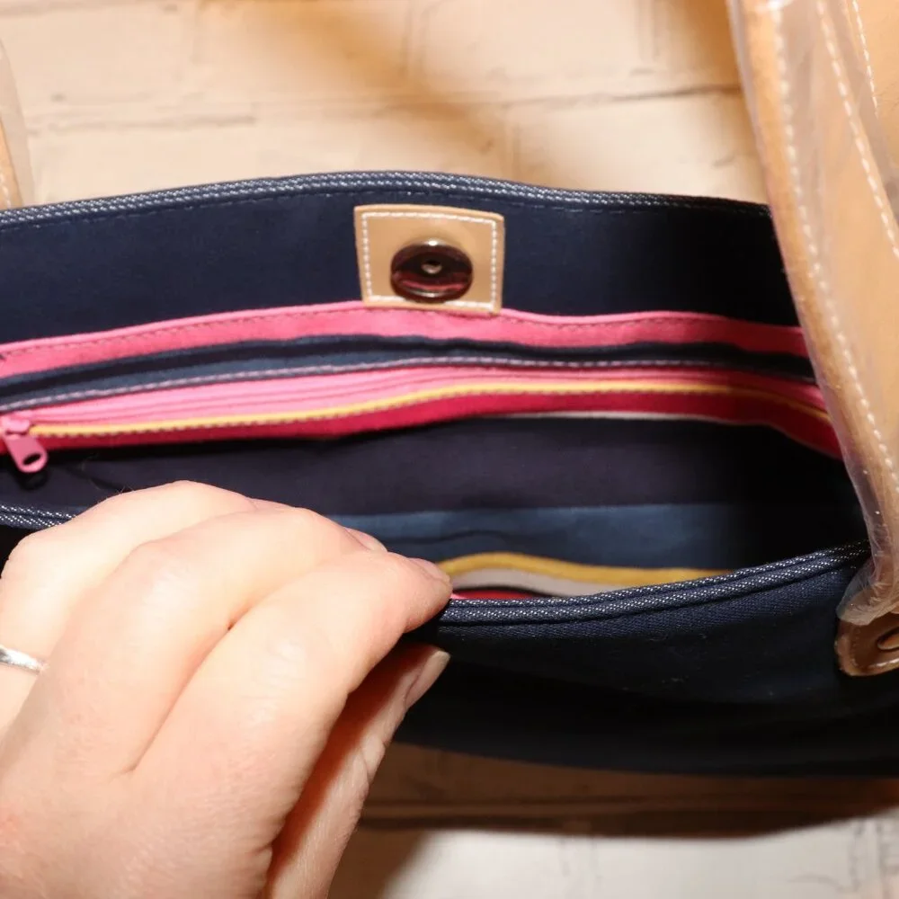 🌟 Unbound Halston Navy Tote Bag · NWT · 12x20